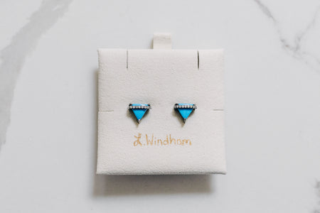 Ophelia Stud Earrings, Turquoise