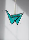 Origami Crane Suncatchers-Teal